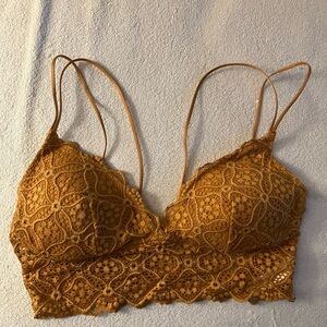 Auden Lace Bralette in Mustard Yellow